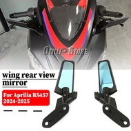 For Aprilia RS457 rs457 RS 457 Stealth Sport Winglet Mirror Kits Adjustable Stealth anti-glare blue 