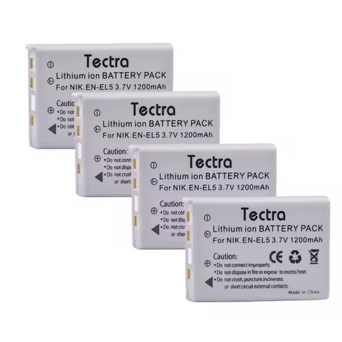 4PCS EN-EL5 Li-ion Battery for Nikon Coolpix P500 P5000 P5100 P6000 P530 P520 P510 P100 3700 4200 EN