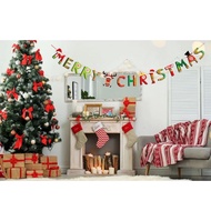 Colorful Merry Christmas Banner Backdrop Flag Bunting Christmas Day Christmas Banner