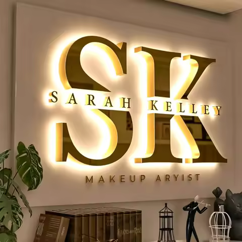 Custom LED Sign Led Letters Shop Logo Backlit Luminous Building Business Sign for Beauty&Nail&SPA Sa