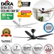 Deka DS11 56” DC MOTOR 7 Speed Remote Control DC Motor Ceiling Fan / Kipas Siling