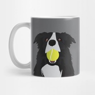 Border Collie with Coffee Mug Tennis Ball Border Collie with a Tennis Ball Coffee Mug