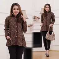 Batik blouse wanita fashion terbaru batik blouse