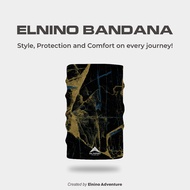 Elnino Multipurpose Headwear Mask Bandana UPF 50+ Anti UV Outdoor Neckwear - Dark Yellow Texture