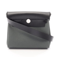 【二手】愛馬仕 HERMES 肩背包 Herbag Zip Mini Vert Mangrove Vert Mangrove/Black 其他 Herbag Zip Mini Vert Mangrov