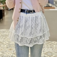 Zoe Lace Mini Skirt Drawstring Skirt Lace Skirt