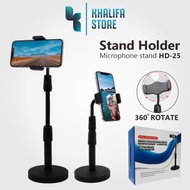 Universal Mobile Phone Stand & Tripod Holder / HD-25 HP Stand & HM-01 Holder / 360 Rotation HP Stand