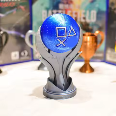 New Trophy Model 3D Printable Platinum Golden Silver Bronze HiddenTrophy For PS-4 PS-5 PS-N Customiz