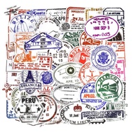 Transparent Suitcase Sticker 1set 50pcs Passport Stamp Design Rimowa Stamp - 1set 50pcs Sticker pack