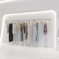 Floor Wall Hanger Electroplating Women's Clothing Store Brushed Stainless Steel Clothing Hanger Wall