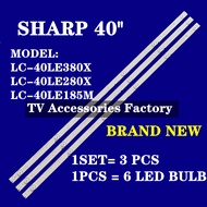 (NEW 1 SET)SHARP 40" LED TV LC-40LE380X LC-40LE280X LC-40LE185M  BACKLIGHT LC-40LE280 LC-40LE185 LC-