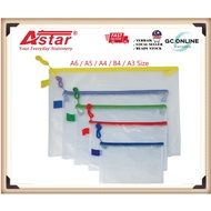 Astar Waterproof Mesh Vinyl Zipper Bag / Document Bag Zip - A6 , A5 , A4 , B4 , A3