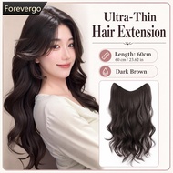 FOREVERGO Synthetic Water Ripple Wavy Hair Wig Piece Long Wavy U-shaped Clip Hair Extensions Clip fo