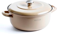 5.3QT Enameled Dutch Oven, Cream