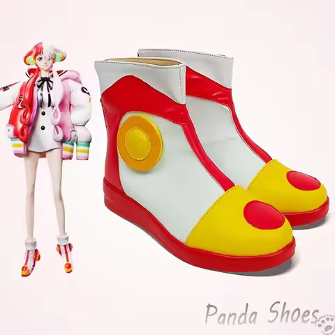 Anime Uta Cosplay Shoes Anime Game Cos Red Yellow Boots Uta Anime Cosplay Costume Prop Shoes for Con