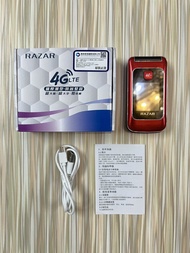 全新 RAZAR 原廠行貨 一年保養 紅色 RAZAR M99 4G-LTE 雙卡雙屏老人手機 大屏大字 折疊手機 精悍潮型 時尚堅固 超大聲 超大字 長待機 🚫不議價