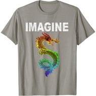 IMAGINE Fantasy Dragon Style Adult T-shirt Great For Gift Fashion Men's T-shirt Tops Latest Trendy S