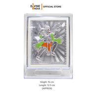 Hanuman Ji Silver Finish Color Photo Stand Decorative Showpiece for Car Dashboard | Mandir | Home | 