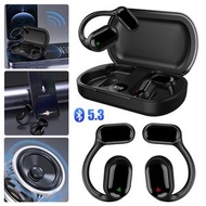 昇星好物 - 黑色掛耳式藍牙耳機 不入耳藍牙耳機 無線雙耳降噪運動骨傳導耳機 [平行進口]