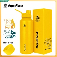 22oz 32oz 40oz Botol AquaFlask Vakum Tertebat Mulut Lebar Tumbler Keluli Tahan Karat Botol Air Termo