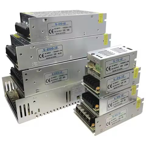 LED Power Supply DC 12V LED Strip Transformer Switch Driver 1A 2A 3A 5A 10A 16.5A 20A 30A AC110V/220