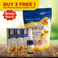 【Ready Stock - Buy 3 Free 1】Natural Life Propolis & Manuka Honey Spray FREE Propicol Propolis & Manu