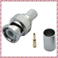 [W Y D H] 30PCS BNC Male Crimp Connector for CCTV System Female Coupler Connector BNC RG6