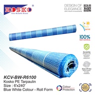 KOSKO KCV-BW-R6100 (6x240) Blue White PE Tarpaulin Canvas Roll Form 蓝白 PE 篷布帆布 卷式