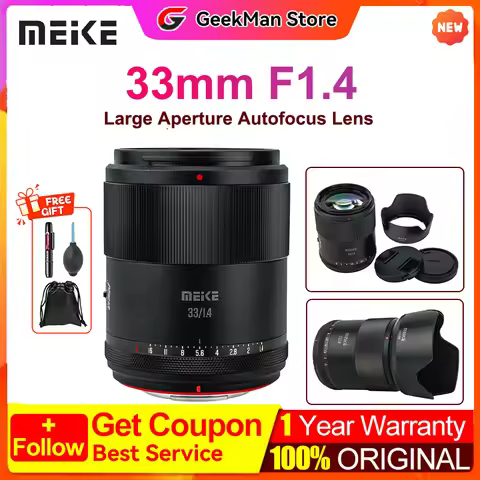 MEKE Meike 33mm F1.4 Auto Focus Lens APS-C Large Aperture Portrait Lens For Sony E Fuji XF for Nikon