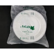 Disposable Plastic Plate PP23A 50pcs+/- NGD 9" Plastic Plate/Pinggan Plastik
