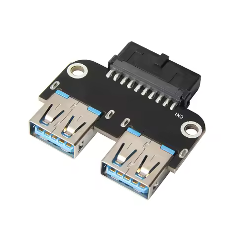 20Pin to Dual USB3.0 Adapter Connverter Desktop Motherboard 19 Pin/20P Header to 2 Ports USB 3.0 A F