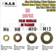 25PCS YELLOW PlateRing Size 6mm 8mm/ 10mm/ 12mm/ (M6 M8/ M10/ M12) Washers Plate/