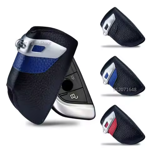 Leather Key Case Cover Keychain For BMW G30 F30 F48 F20 F15 F16 1 2 3 4 5 6 7 Series X1 X3 X4 X5 X6 