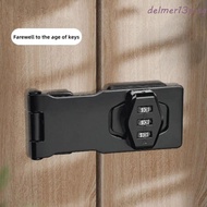 DELMER13P Rotary Hasp Locks, 3-Digit Zinc Alloy Password Door Lock, No punching 3inch/4inch Keyless 