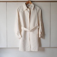 【米倉】二手女裝 百貨專櫃日本Uniqlo優衣庫超好質感白色長版風衣外套/斗篷/長版外套/大衣