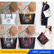 Women Bags COACH Shoulder Bag CB869 City Tote In Signature Canvas With Varsity Motif Women Handbag Shopping Bag 869