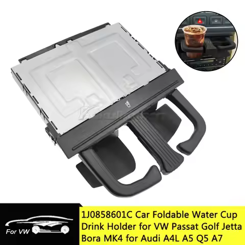 1J0858601C 8P0885995B Foldable Water Cup Drink Holder Beverage Bottle Mount Stand For VW Jetta Golf 