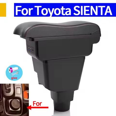For Toyota SIENTA Armrest box For Toyota SIENTA car armrest box center storage box Retrofit USB char