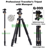 QZSD Q-999 Q999 Camera DSLR Pro Traveller Tripod Monopod 36mm Ball 2209.1