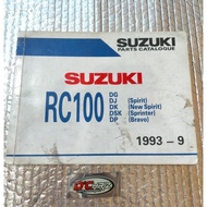Original suzuki Rc100 sprinter bravo catalog parts book