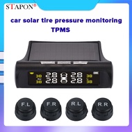 STAPON solar Tire Pressure Monitoring TPMS System LCD Screen Display 4 external Sensors s2t
