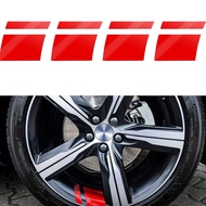 4Pcs Wheel Rim Decal Stripes Car Decals for 18-21 Inch Wheels Reflective Car Stickers 6X6cm Automoti