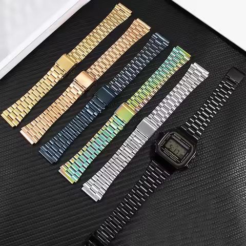 Stainless Steel Strap For CASIO Watchband 18mm for F91W F84 F105 F108 A158 A168 AE1200/1300 B650 AQ2