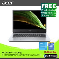 ACER ASPIRE 3 SLIM A314-35-C8QL [14"HD/INTEL N5100/4GB/SSD 256/WINDOWS 10/OHS+SILVER] NX.A7SSN.00A