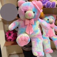 Jumbo 90cm teddy bear Ribbon Tie Hat Plushie Stuffed Toy Doll Birthday Gift for Girl