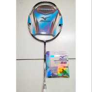 Mizuno Carbosonic 73 Racket + install Original Mizuno Mx 66 i Strings 0.66mm