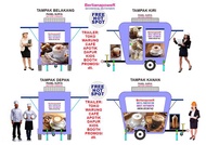 WARUNG GEROBAK MINI CAFE TOKO KIOS FOOD TRAILER KOPI MAKANAN MINUMAN SNACK KUE BASAH KERING SOUVENIR