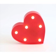 LED 暖白字母燈 - 大款 - 紅心 | 不含電池 | DIY自由組合 | 家居派對裝飾