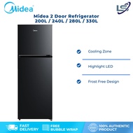 Midea 2 Door Refrigerator 200L / 240L / 280L /330L Fridge MDRT267MTB30 /MDRT306MTB30 / MDRT345MTB30