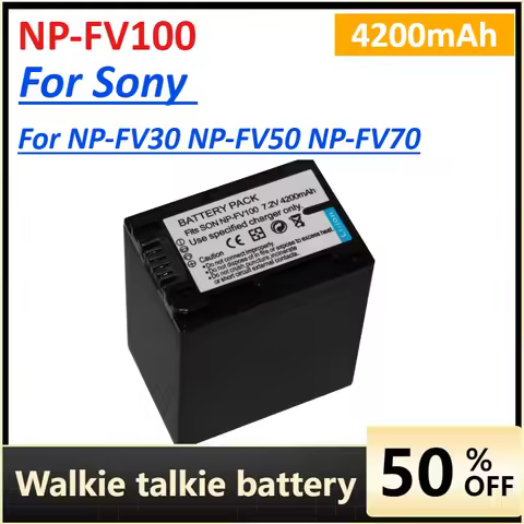 NP-FV100 4200mAh Camera Batteries NP FV100 for Sony NP-FV30 NP-FV50 NP-FV70 SX83E SX63E FDR-AX100E A